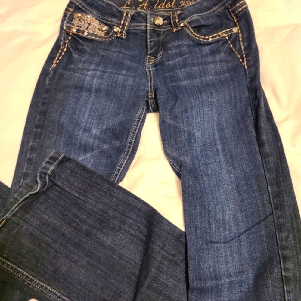 LA Idol Jeans- Stretch butt hugging-size 3 - Picture 3 of 8